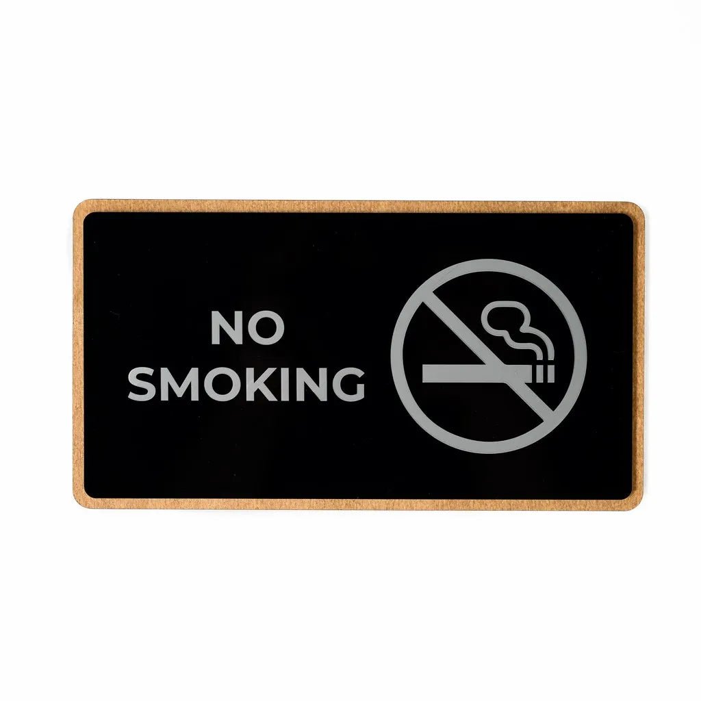 Acrylic sign with Plywood base for NO Smoking Area - inkohoreca - shop