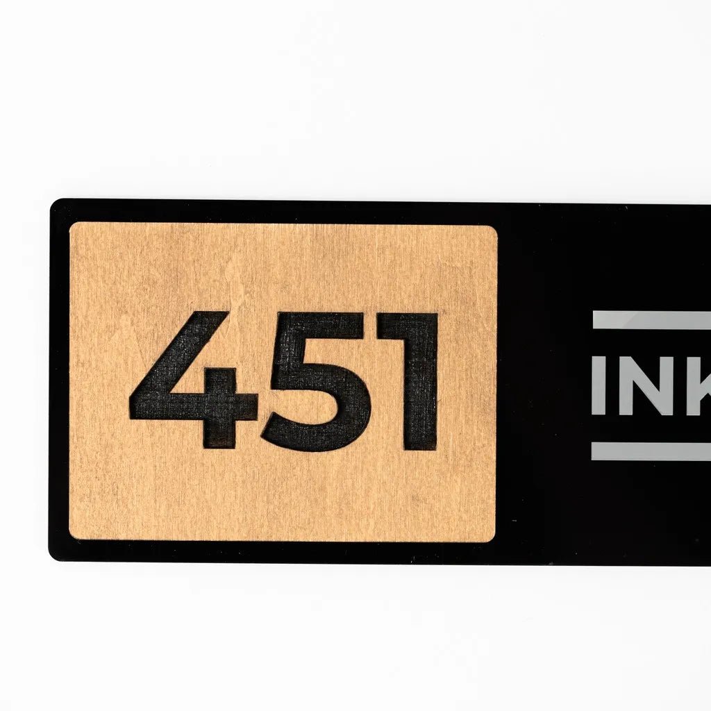 Address Plaque with House Number and Street Name - inkohoreca - shop