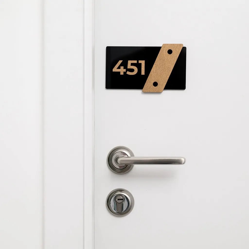 Apartment Door Sign with Mounting Holes - inkohoreca - shop