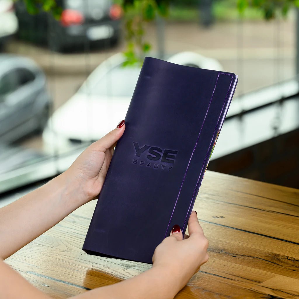 Basic Leather Wine List Holder with Ring Binder Mechanism in Crazy Horse Leather (LM01A6) - inkohoreca - shop