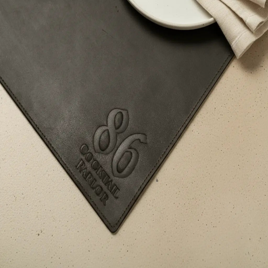 Brown leather placemats for restaurants - Inko Horeca Accessories