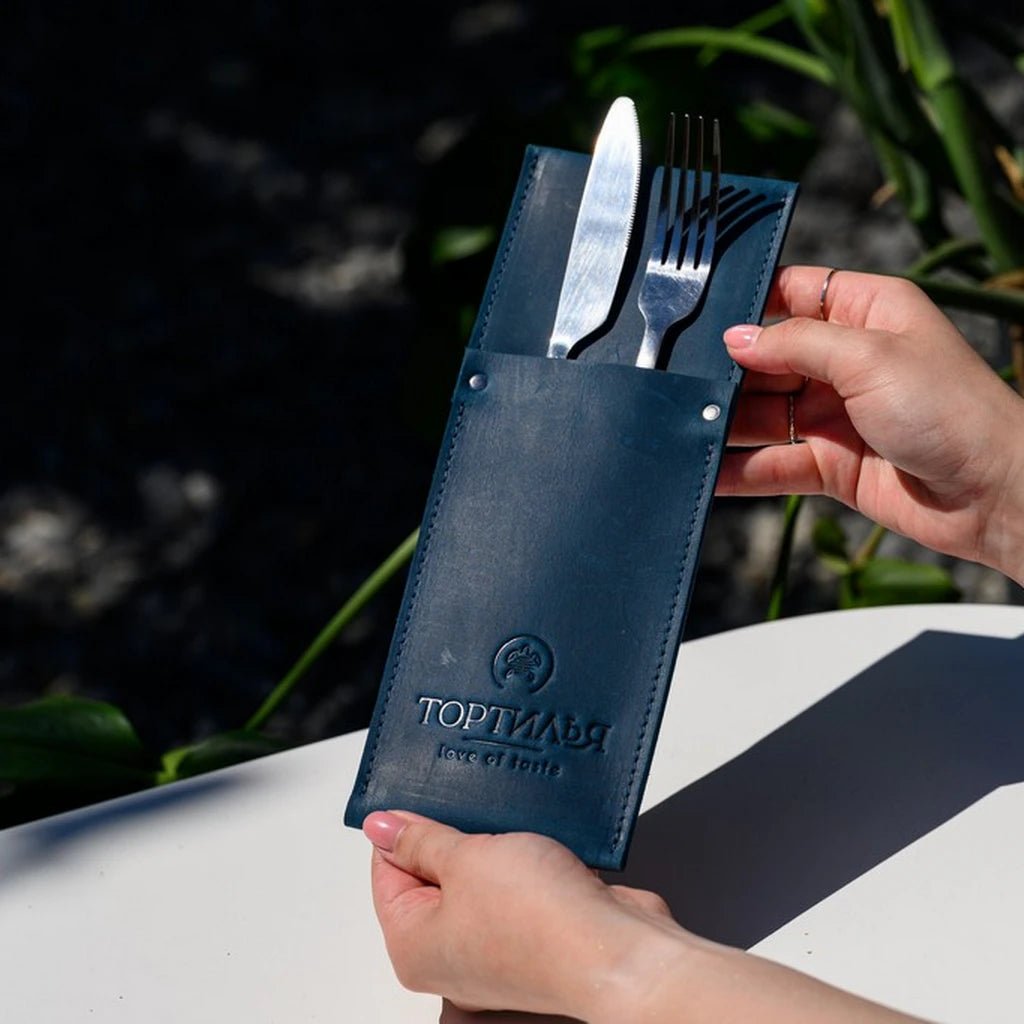 Crazy Horse Leather Cutlery Holder (LC04) - inkohoreca - shop