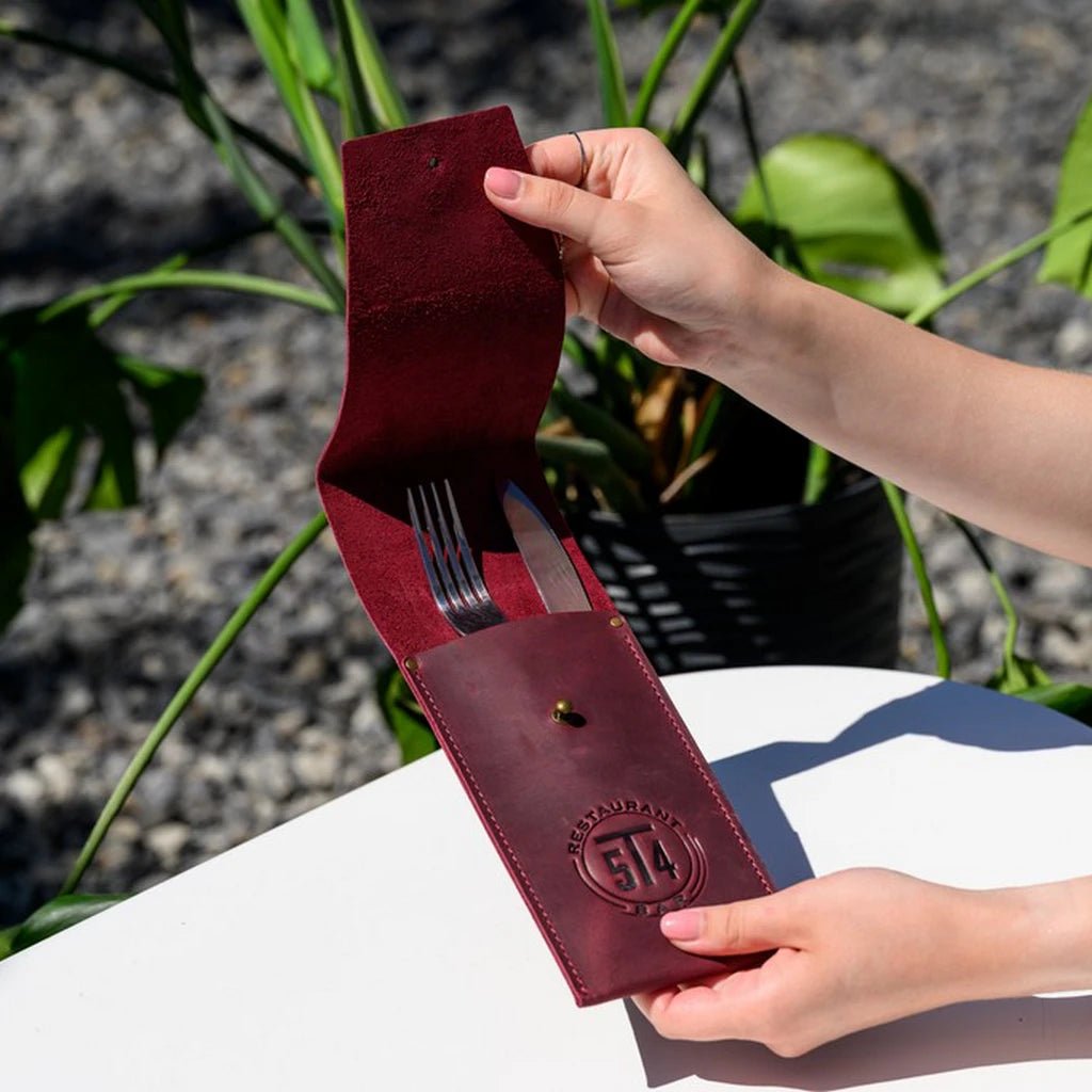 Crazy Horse Leather Cutlery Holder (LC05) - inkohoreca - shop