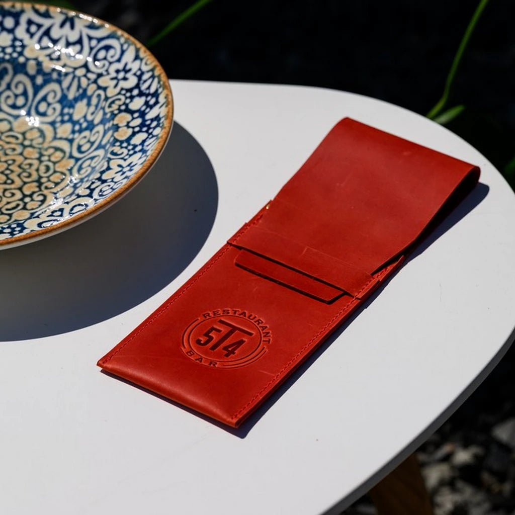 Crazy Horse Leather Cutlery Holder with fixing strap (LC07) - inkohoreca - shop