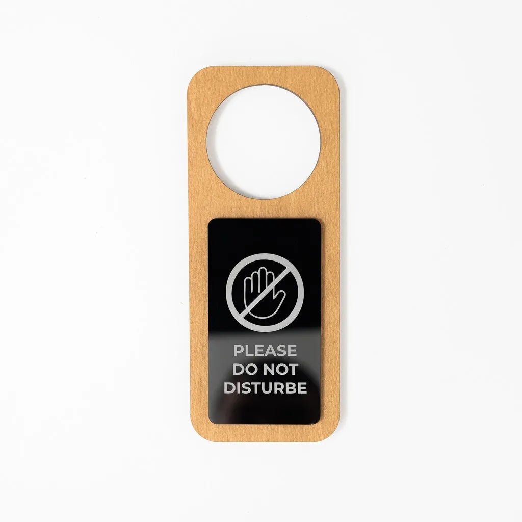 Door Hanger Double-sided with Acryl and Plywood base - inkohoreca - shop