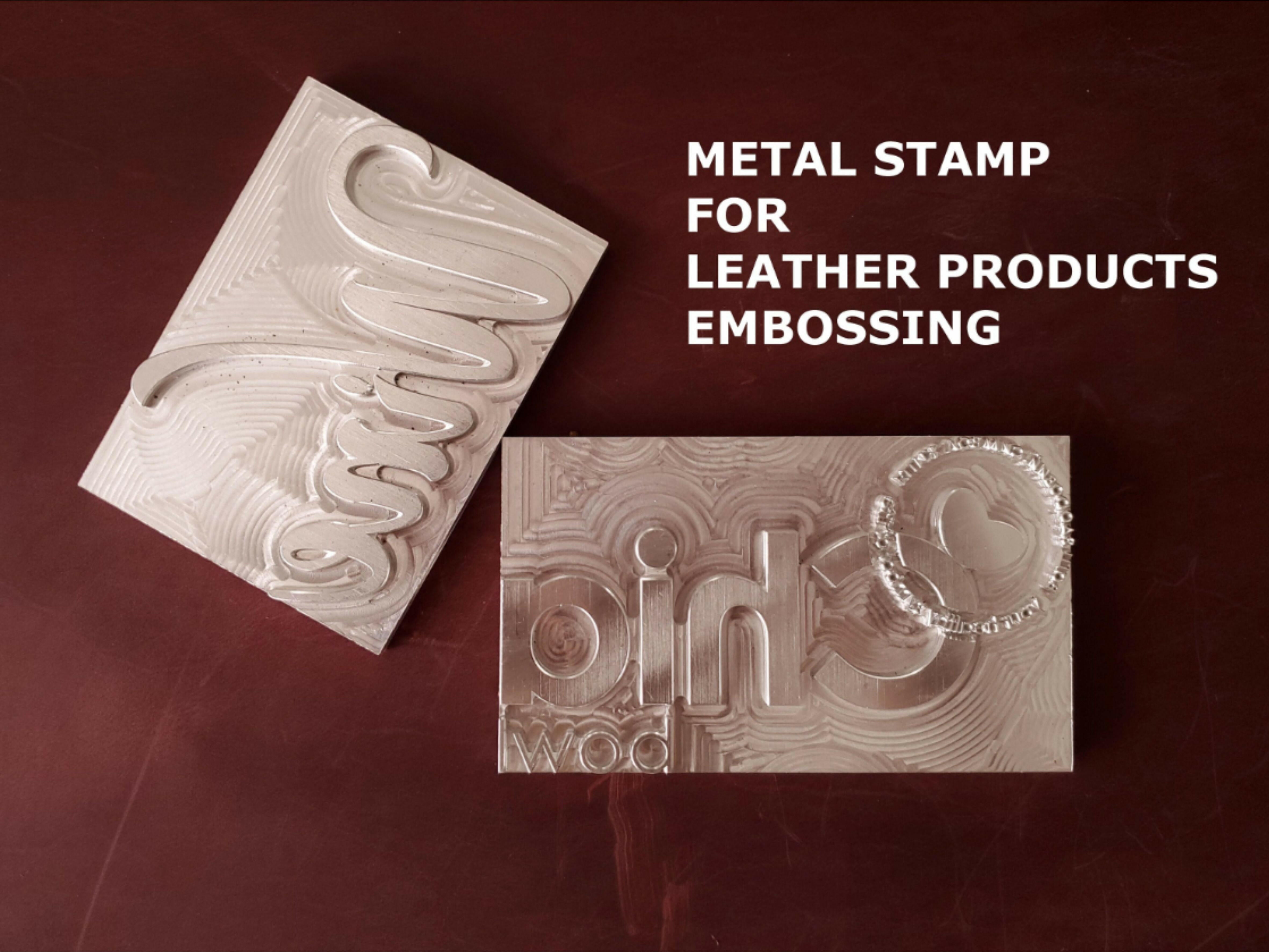 Debossing stamp for leather products