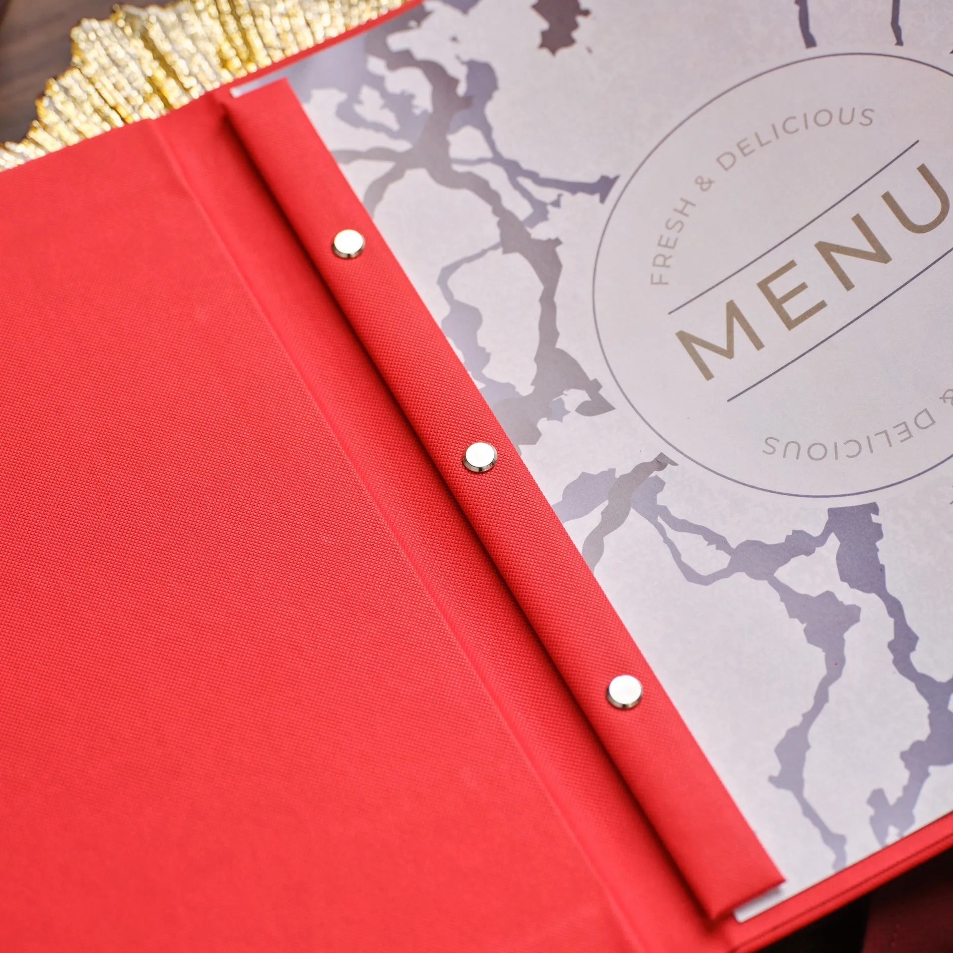 Faux Leather Menu Cover with hidden screws (FM12A4 - N) - inkohoreca - shop