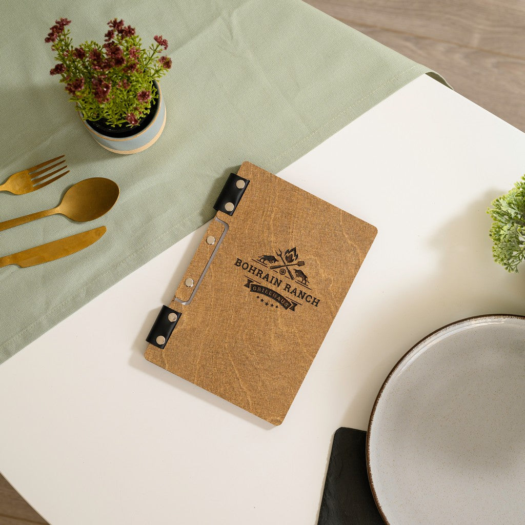 Personalized Engraved Menu Holder: Impress diners with custom touches that reflect your brand.