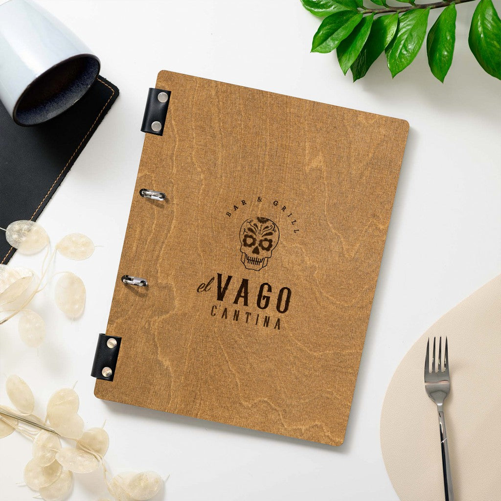 Chic Engraved Menu Holder: Elevate your presentation with personalized touches that leave a lasting impression.