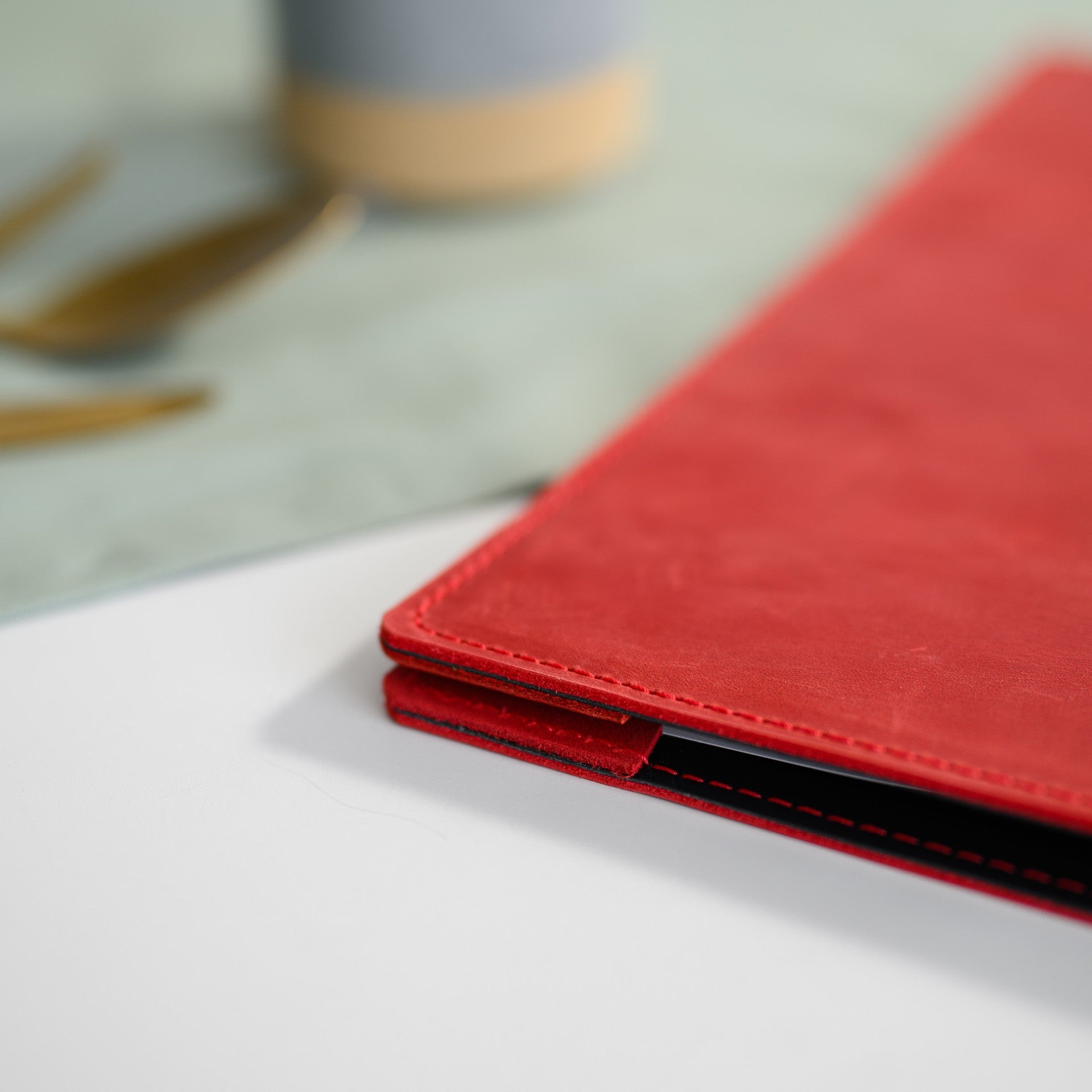 Hardcover Leather Menu Folder with Corner Mountings suitable for US Letter Sheets (LM08A2) - inkohoreca - shop