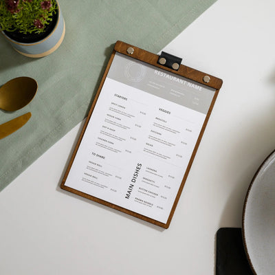 Hardcover Menu Board with Fixing Plank (PP12A5)