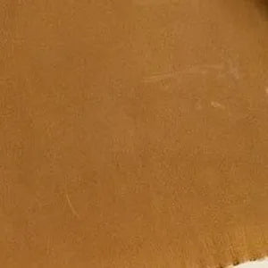 Ochre leather sample, close-up