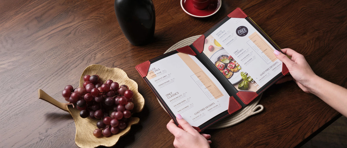 Menu Corners Corner Mount Menu Covers for Restaurants | Inko Horeca