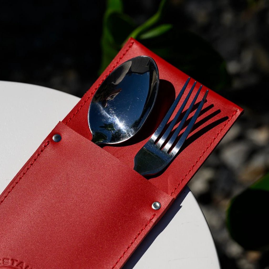 Leather Cutlery Holder in Capri leather (LC04) - inkohoreca - shop