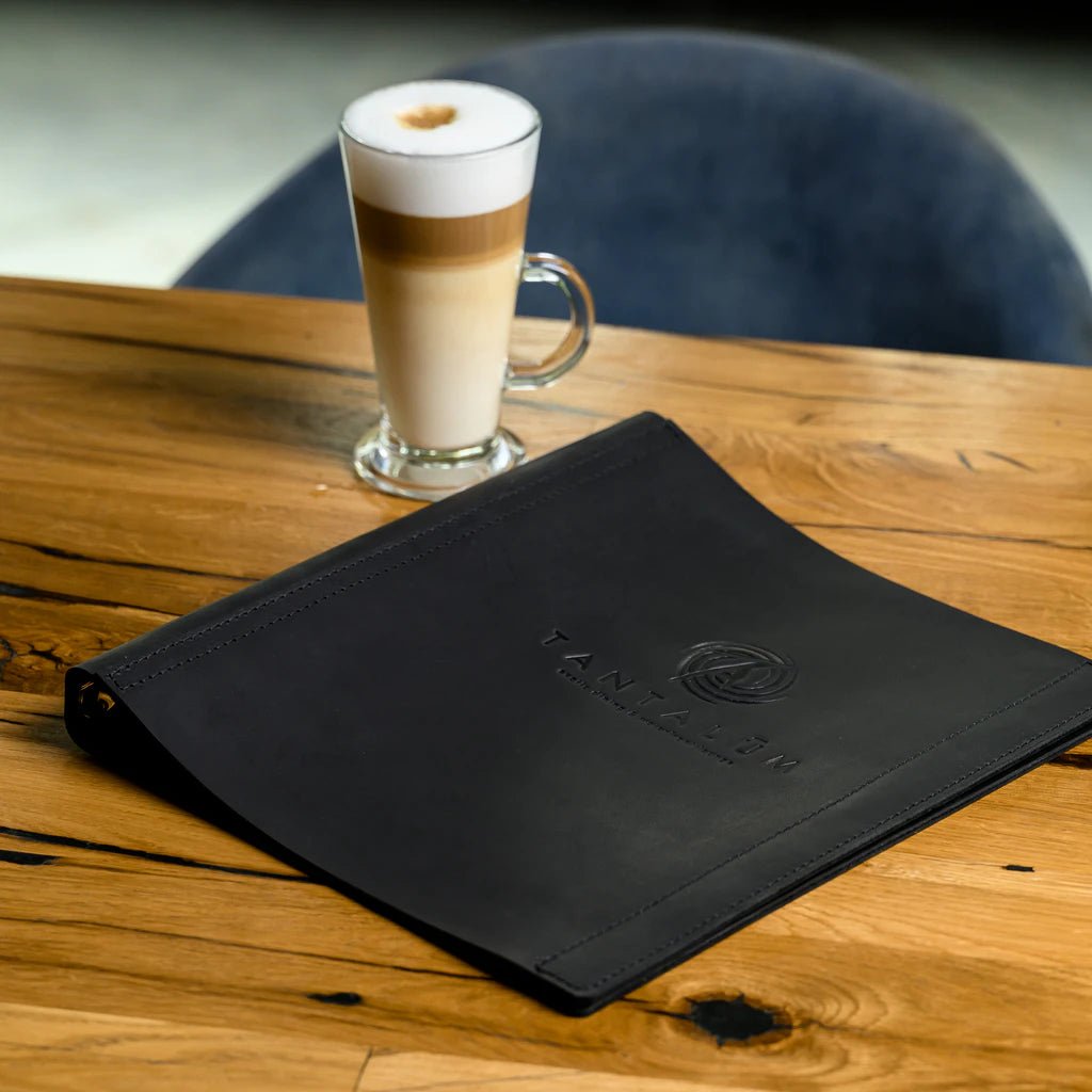 Leather Menu Folder with Ring Binder Mechanism (LM04A2) - inkohoreca - shop