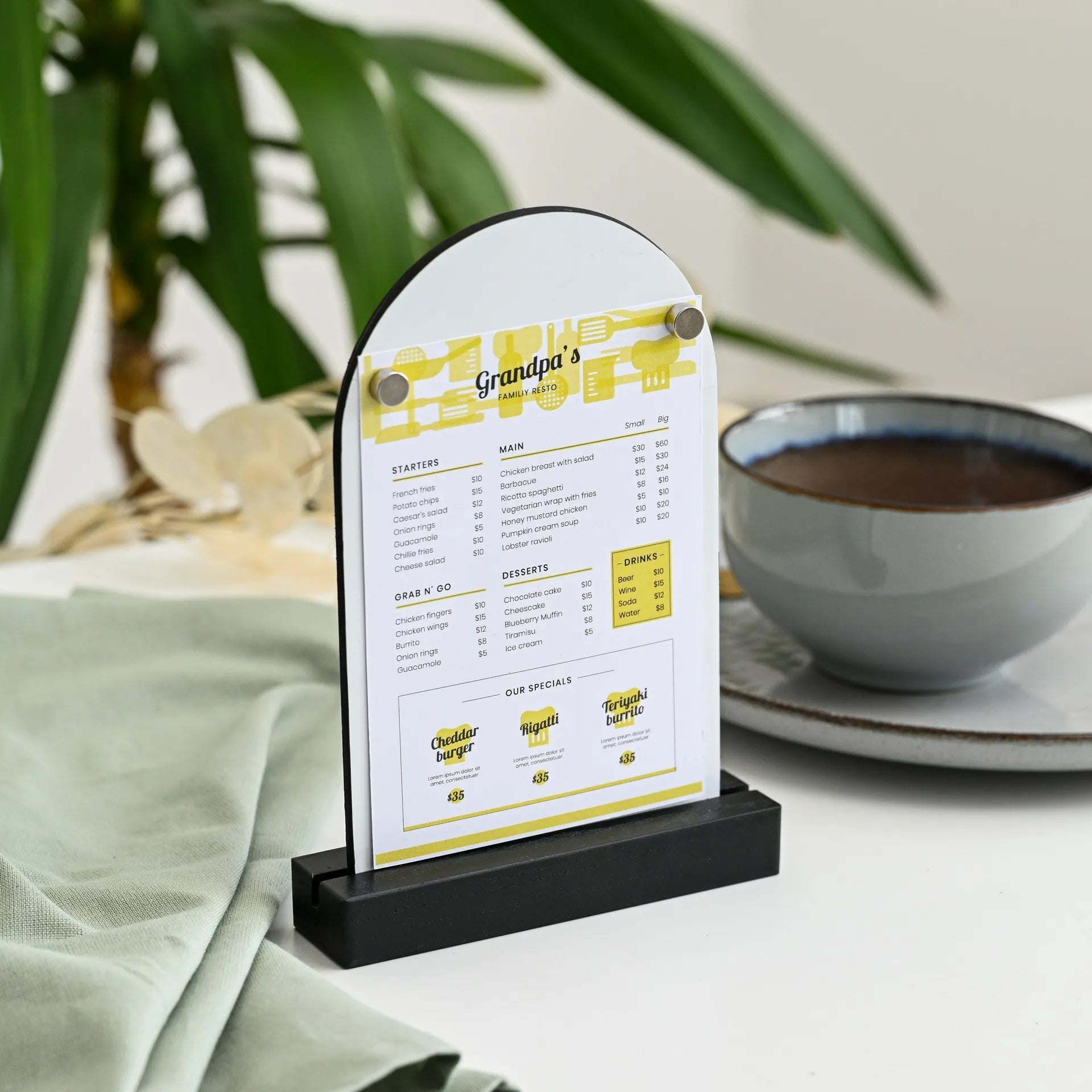 Magnetic Tabletop Stand Menu Holder (TT408) - inkohoreca - shop