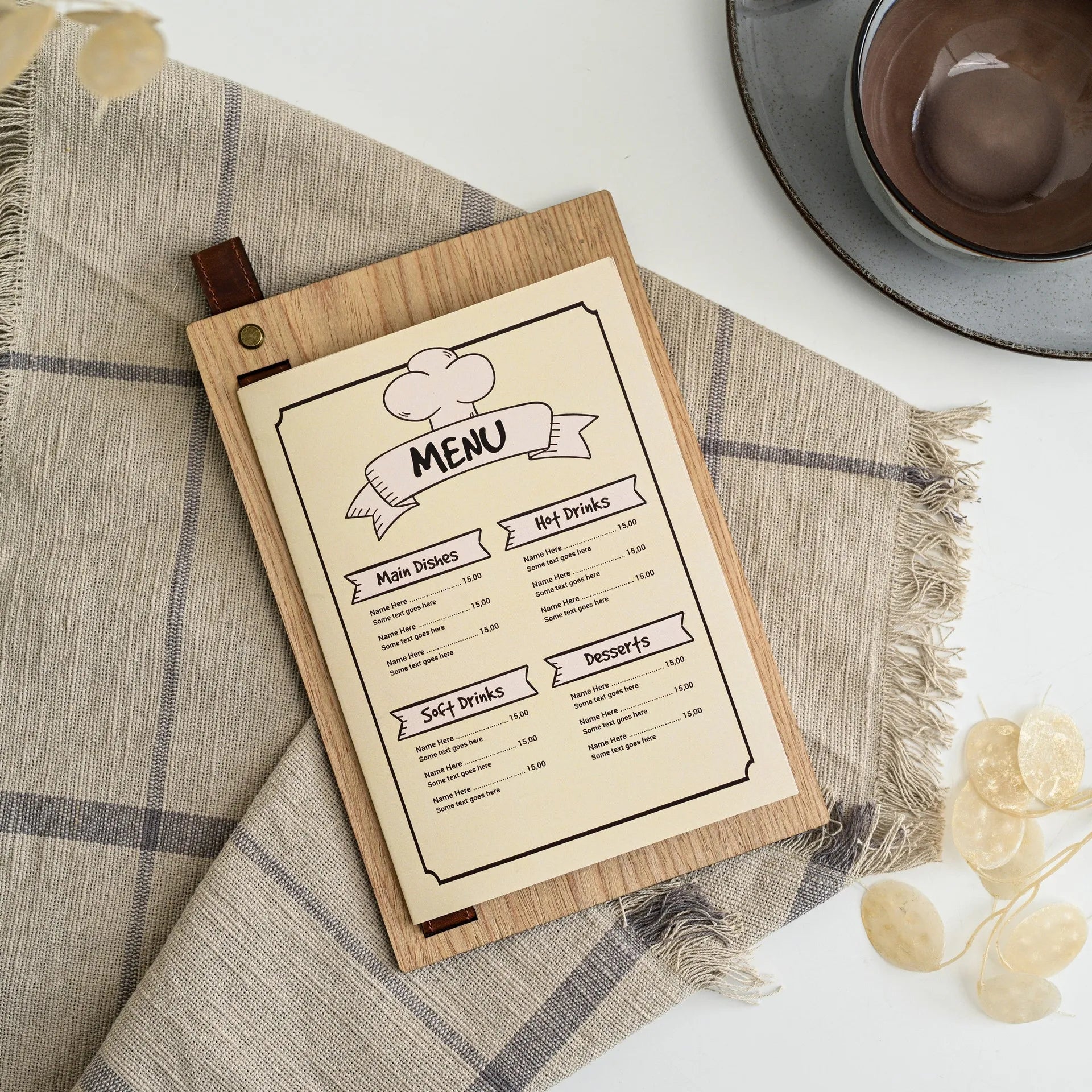 Menu Board made of Veenered HDF - inkohoreca - shop