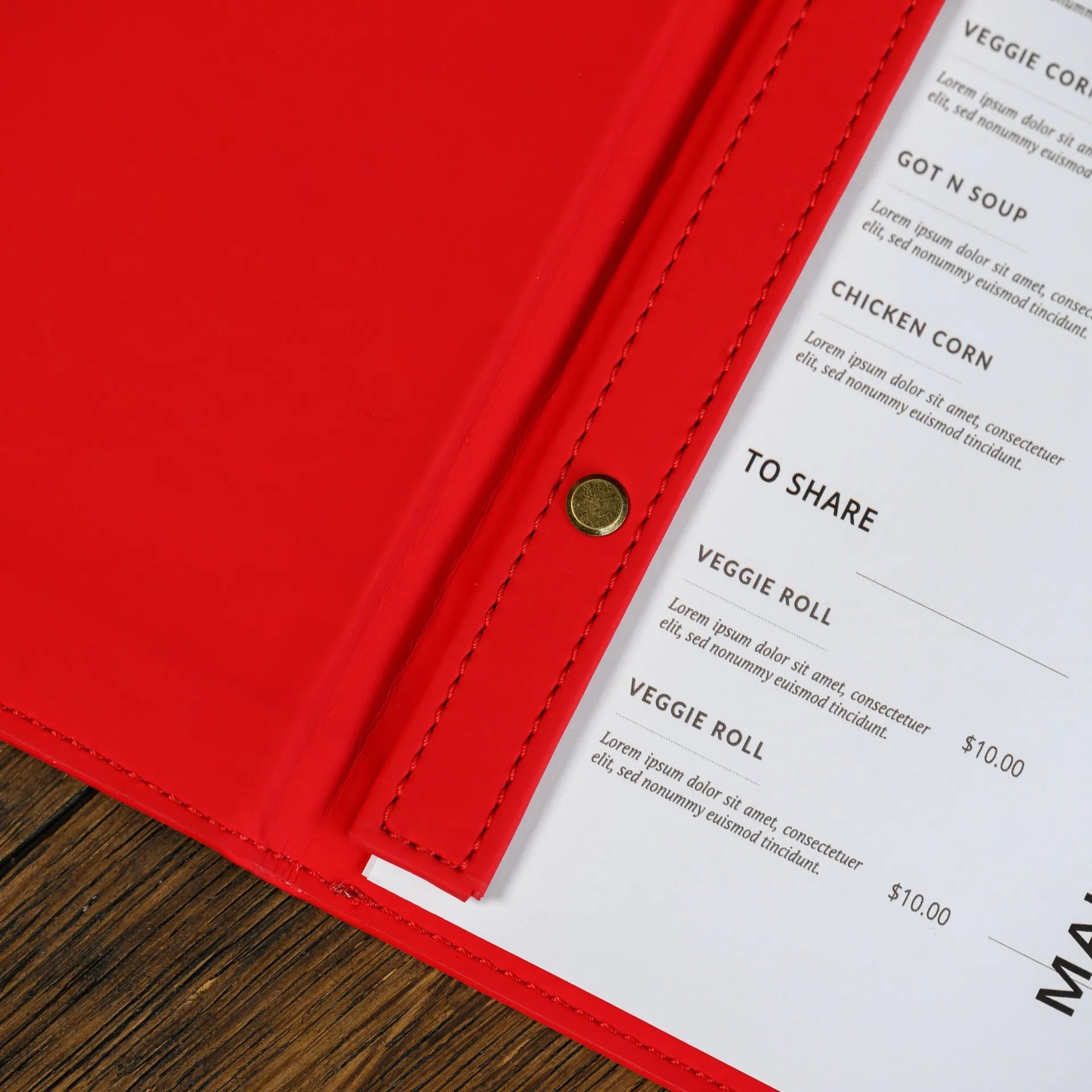 PU Leather Menu Folder with hidden screws (FM02A7) - inkohoreca - shop