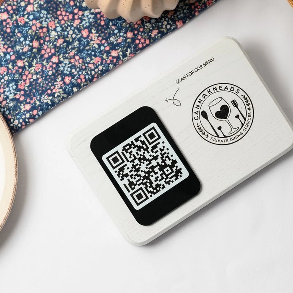 QR Menu Sign with Acrylic and UV-Print (QW01) - inkohoreca - shop