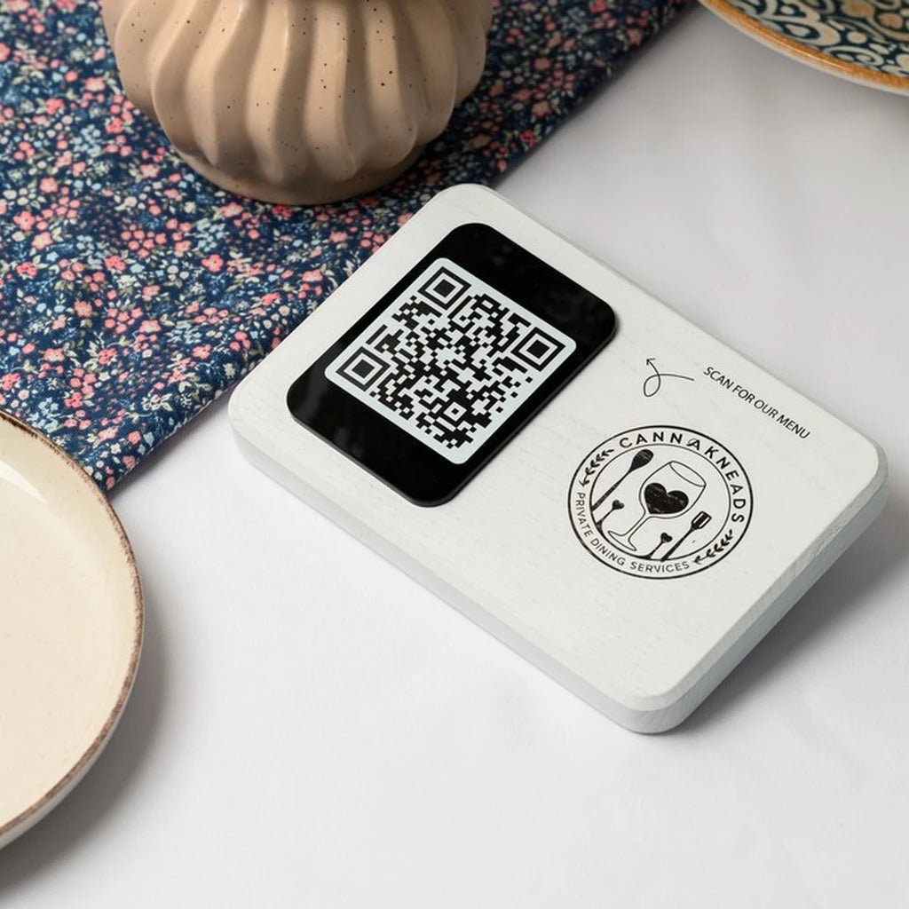 QR Menu Sign with Acrylic and UV-Print (QW01) - inkohoreca - shop