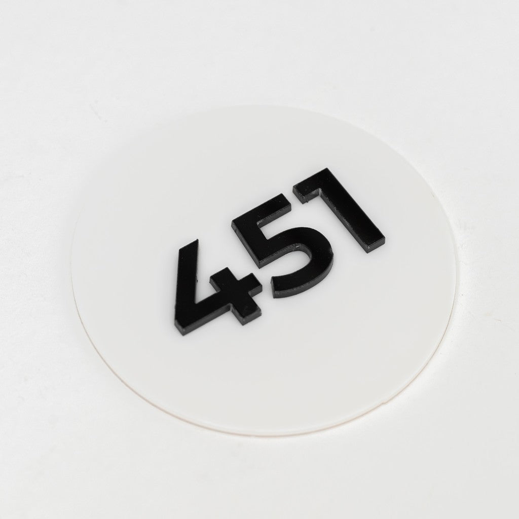 Round Acrylic Room Number Sign for Hotels - inkohoreca - shop