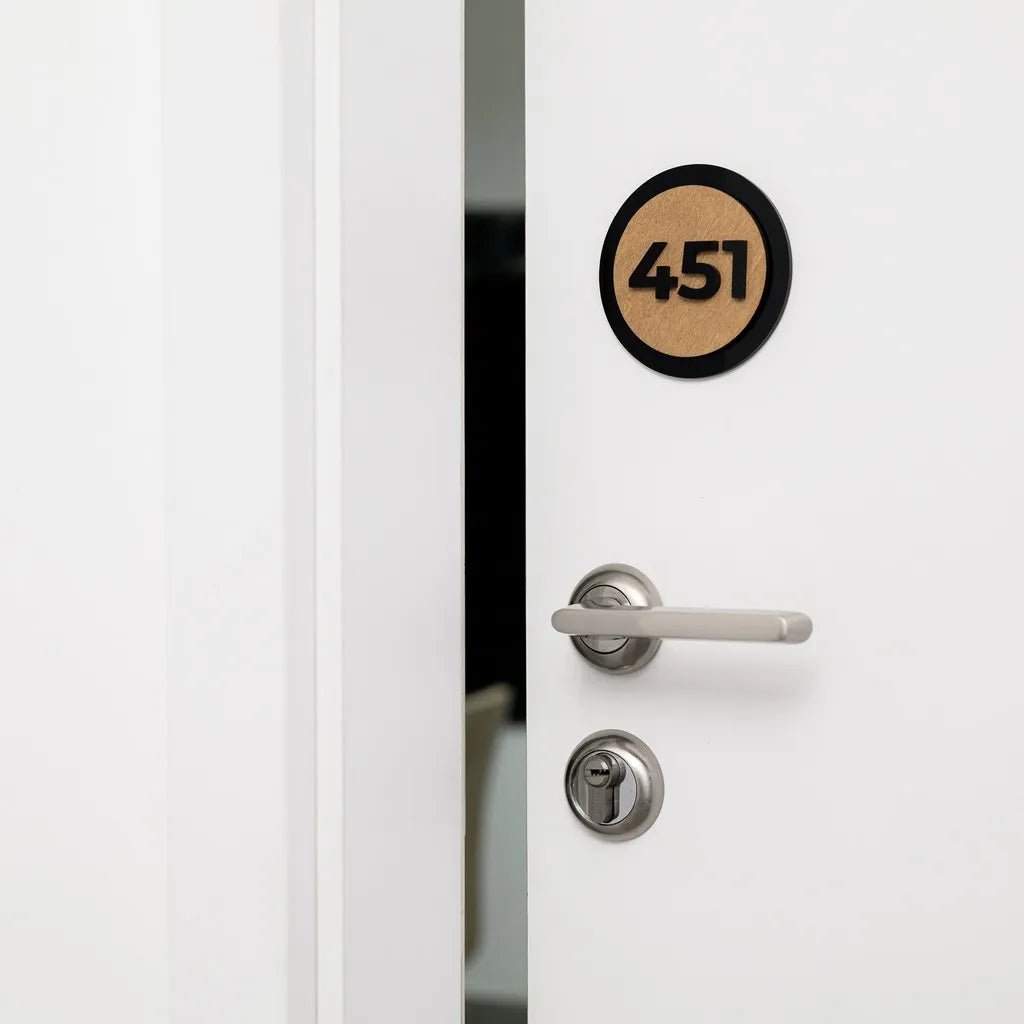 Round shape Room Number Door Sign - inkohoreca - shop