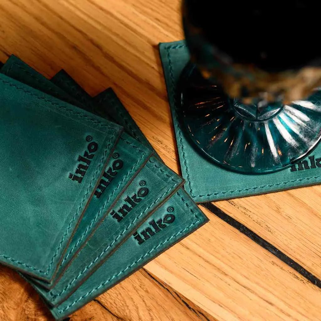 Square - shaped coasters from Crazy Horse Leather - inkohoreca - shop