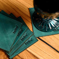 Posavasos en forma de cuadrado de Crazy Horse Leather
