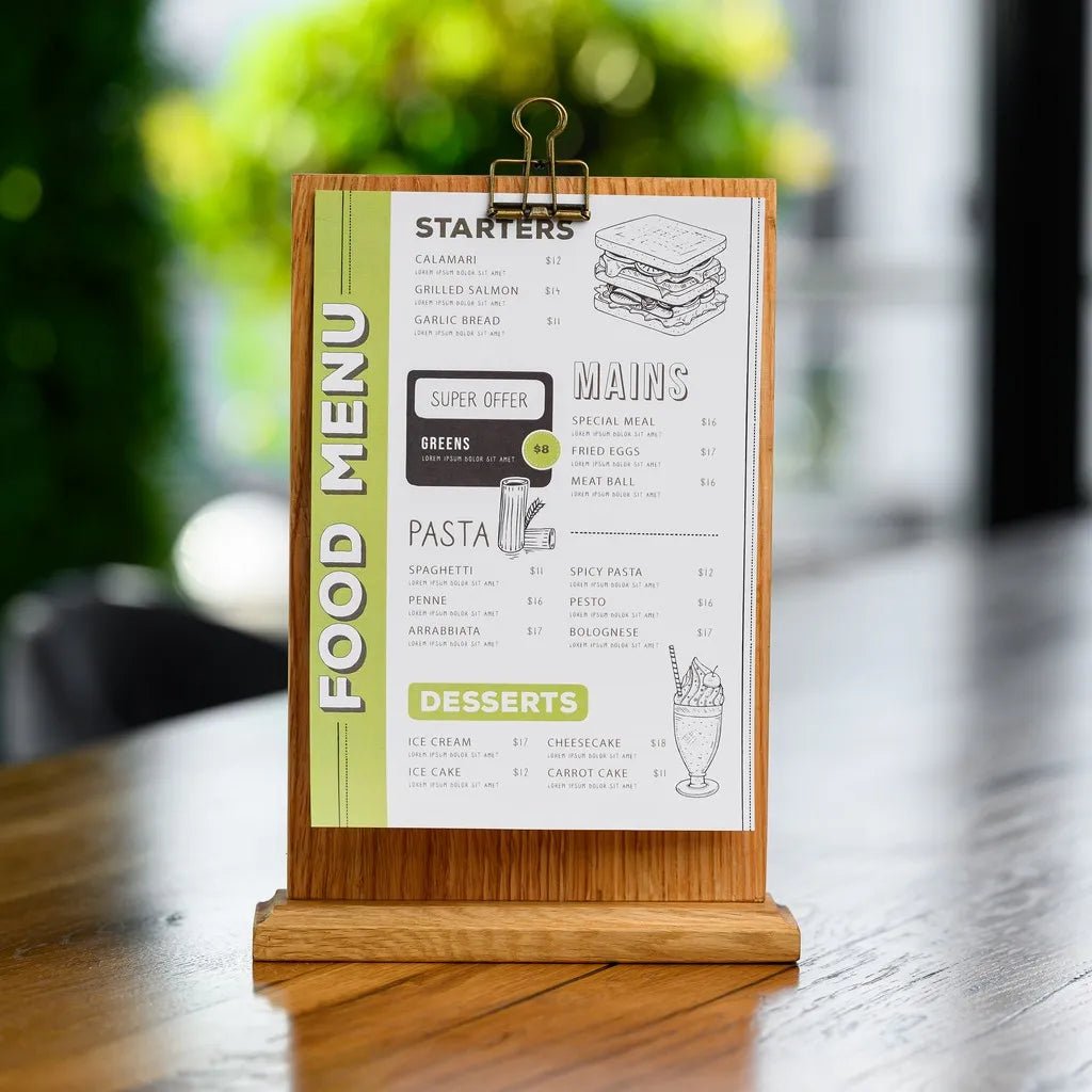 Table Stand Menu Holder for A5 sheets (TT415A5)