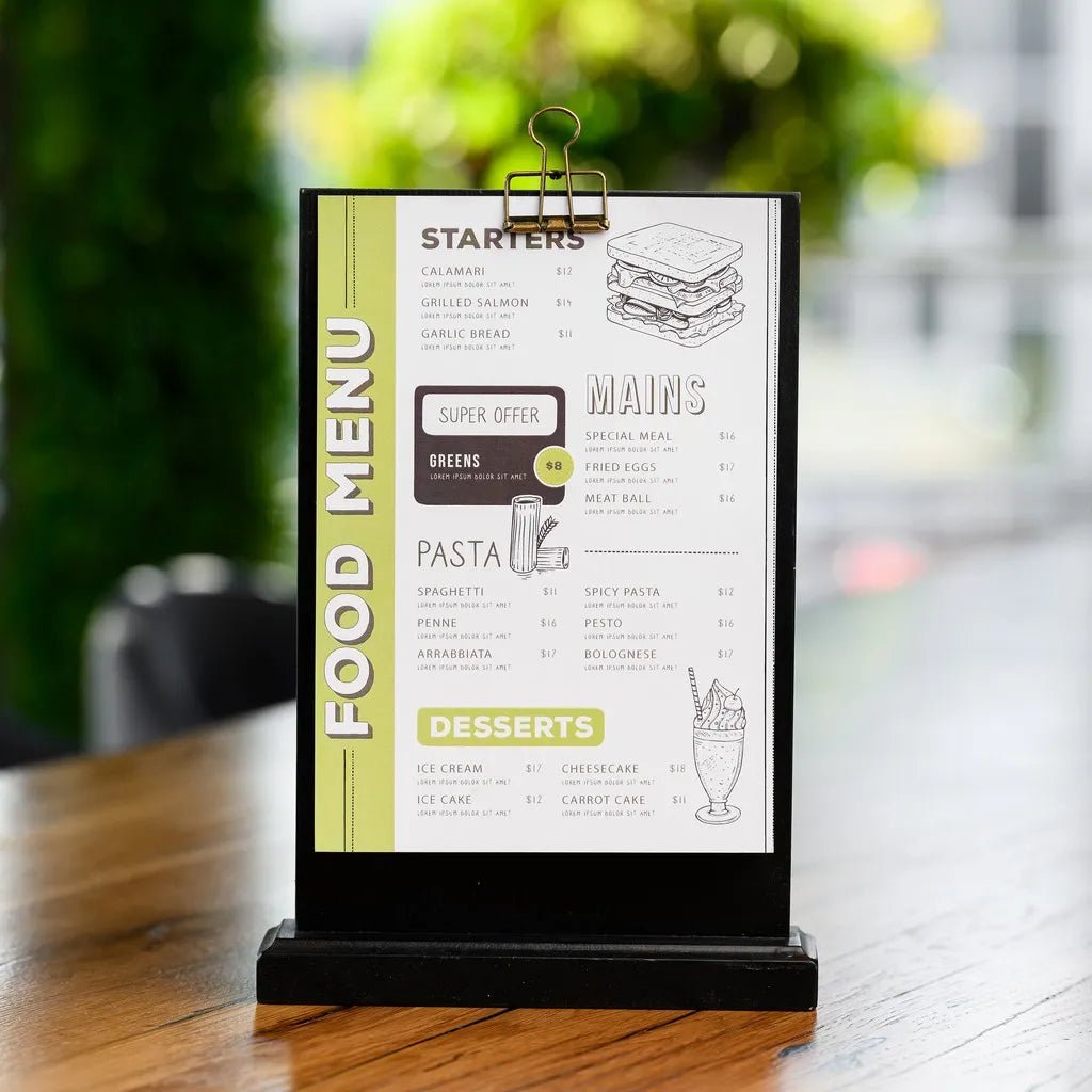 Table Stand Menu Holder for A5 sheets (TT416A5) - inkohoreca - shop