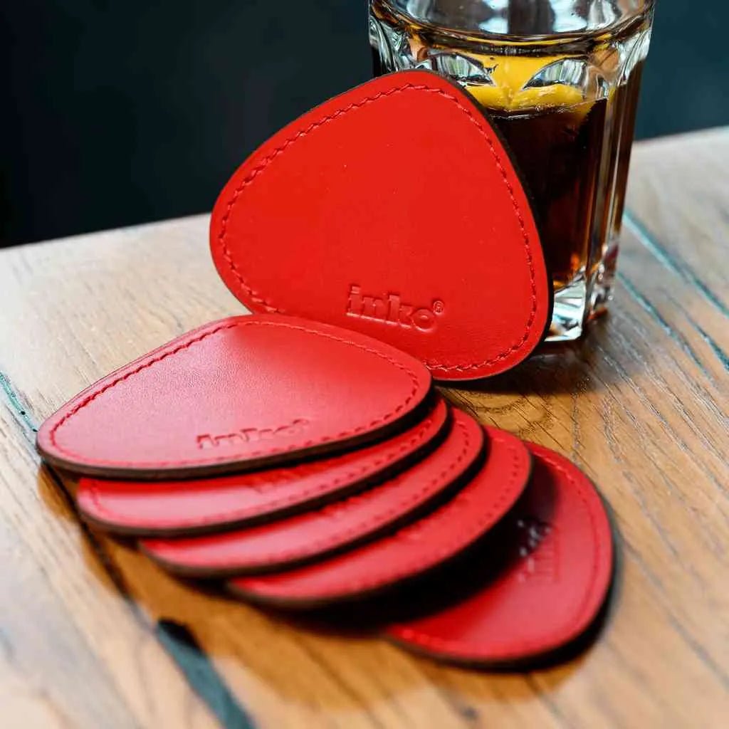 Teardrop - shaped coasters from Capri Leather - inkohoreca - shop