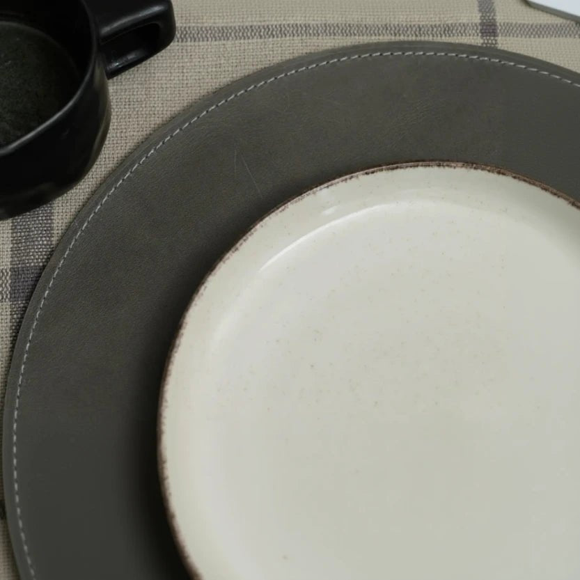 Unique grey leather placemats - Inko Horeca Accessories