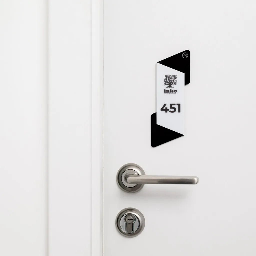 Vertical Acrylic Room Sign Apartments - inkohoreca - shop