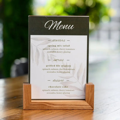 Wooden Acrylic Table Stand Menu Holder (TT417A5)