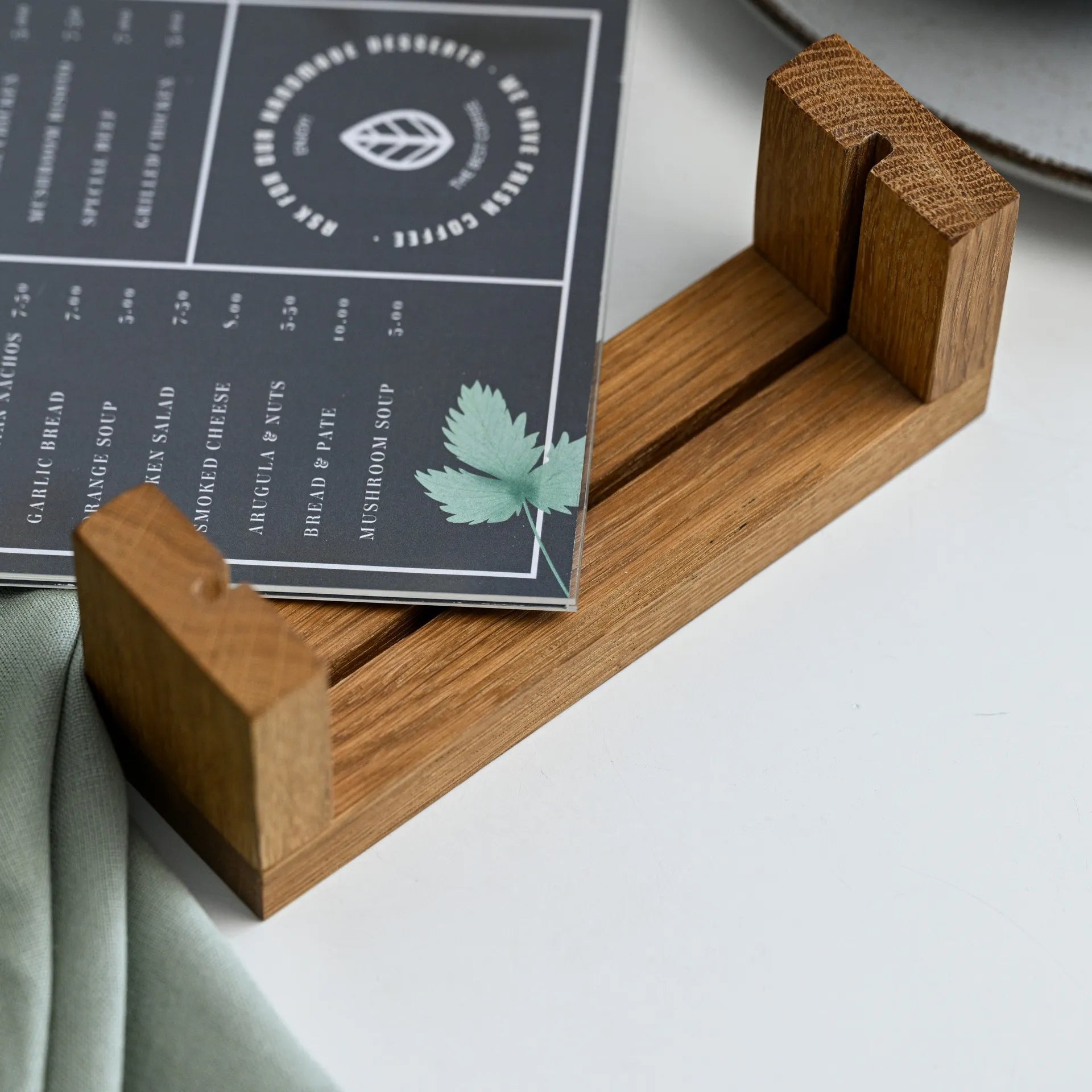 Wooden Acrylic Table Stand Menu Holder - inkohoreca - shop