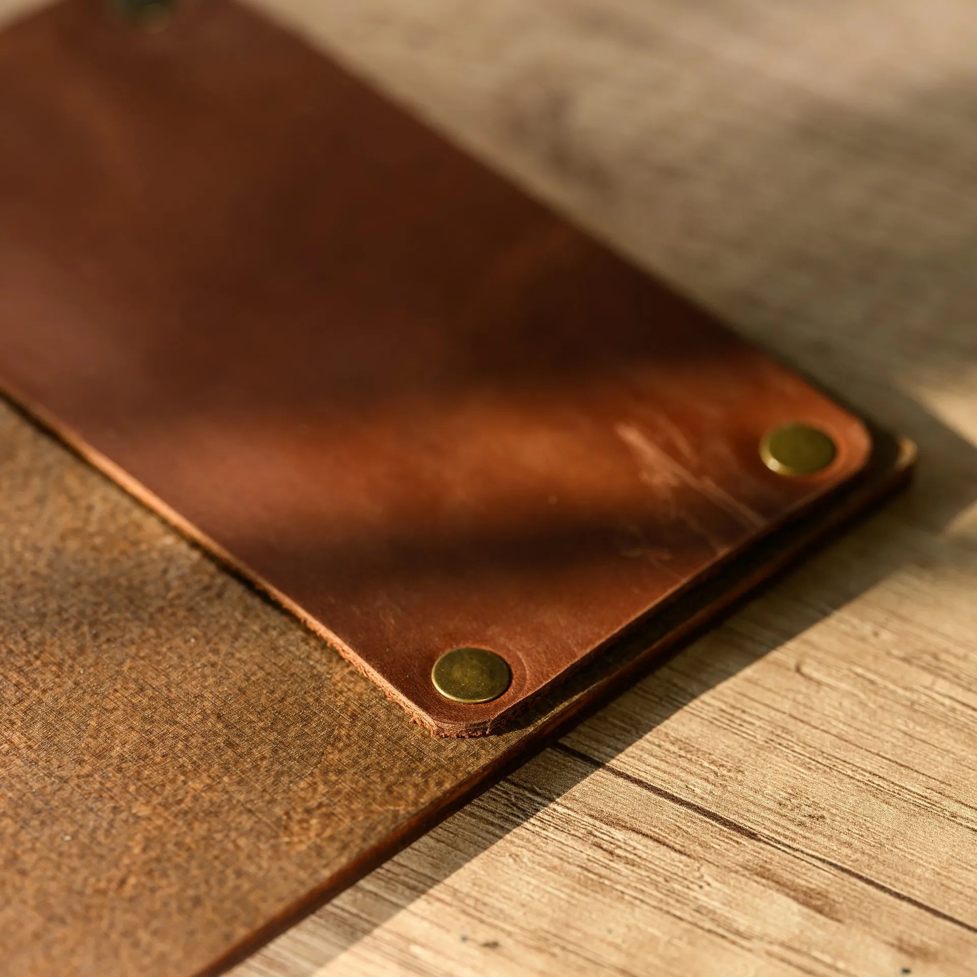 Wooden Bill Holder with Rectangular Leather Pocket (R202) - inkohoreca - shop