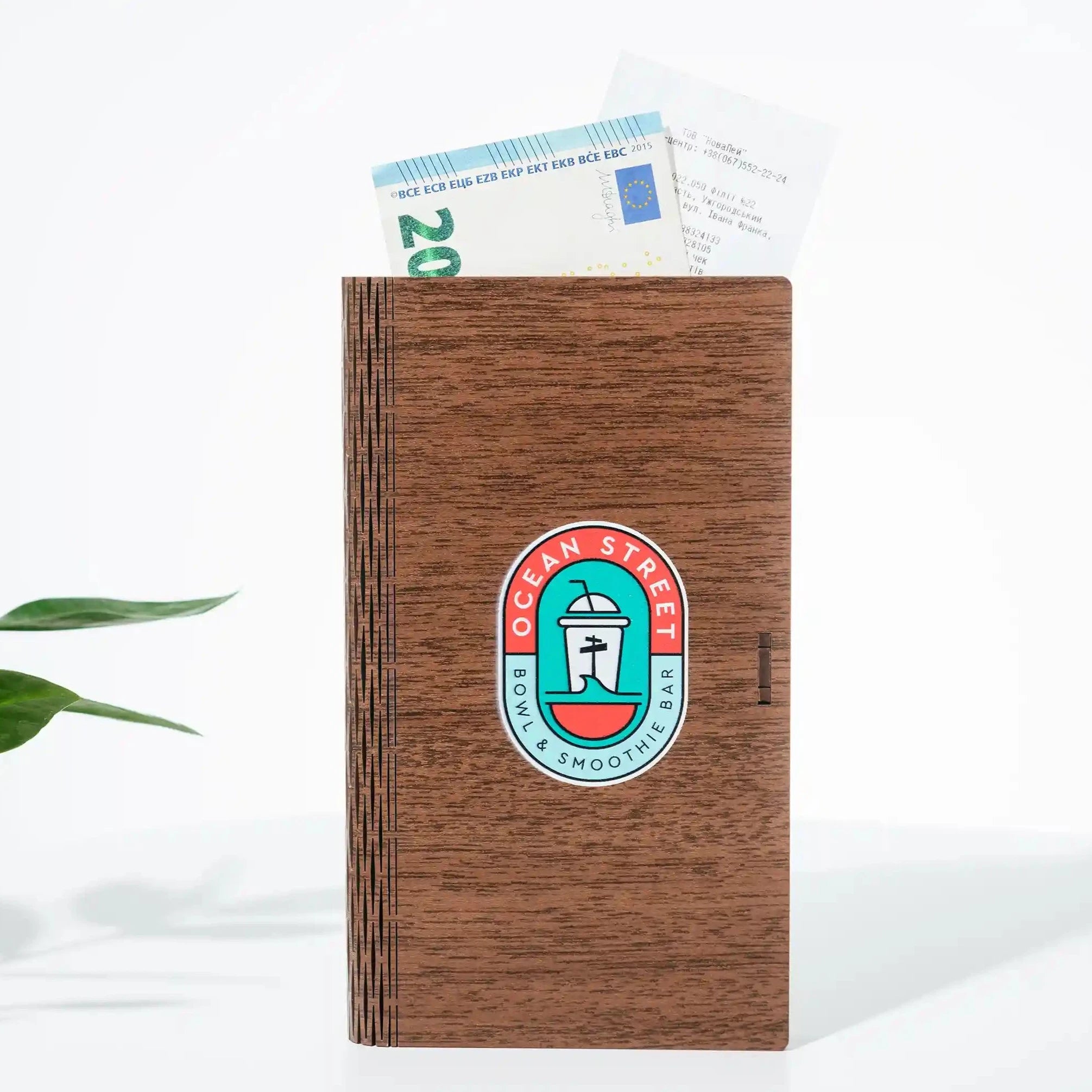 Durable hardboard check holder for restaurants, offering a professional and elegant way to present bills to guests.