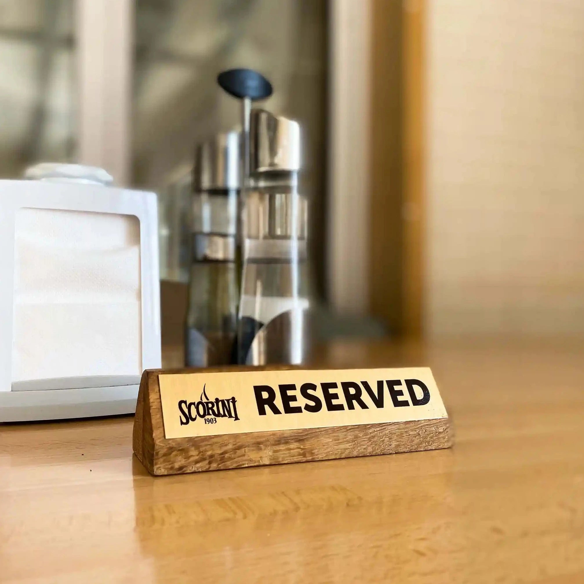 Wooden Reserved Table Plate