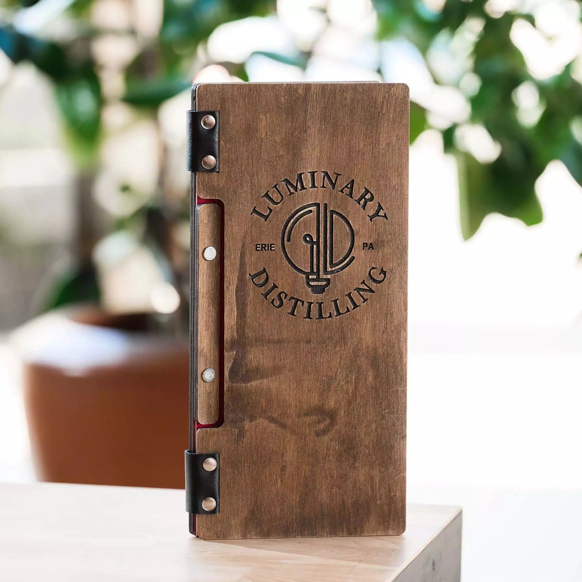 Hardcover Wooden Wine List Holder (PM02A6) - inkohoreca - shop