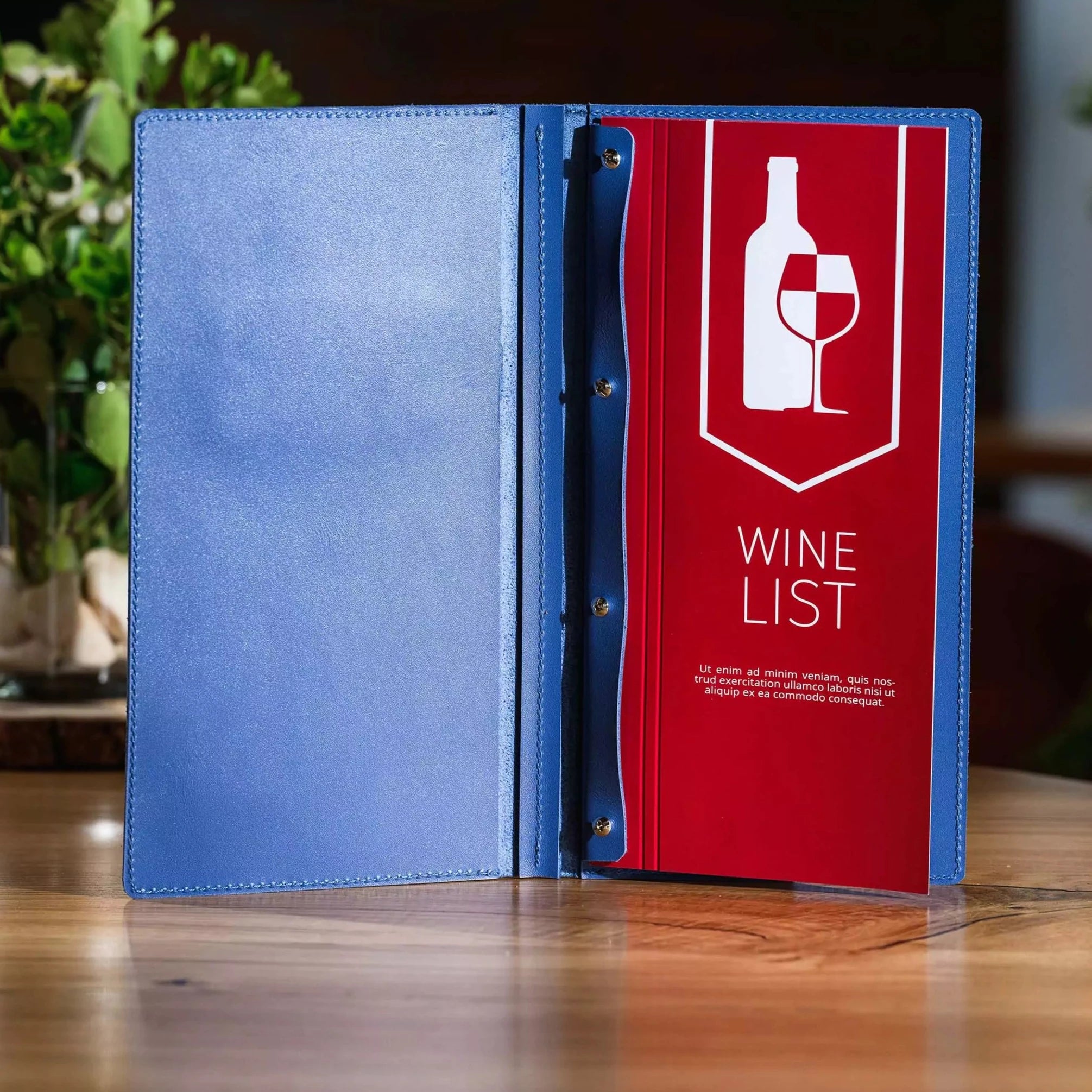Two-layer Leather Hardcover Wine List Folder (LM03A6)