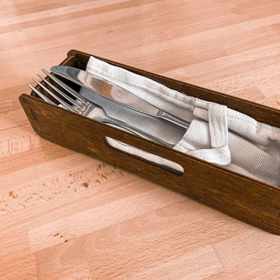 Estuche de cubiertos de madera (CHW02)