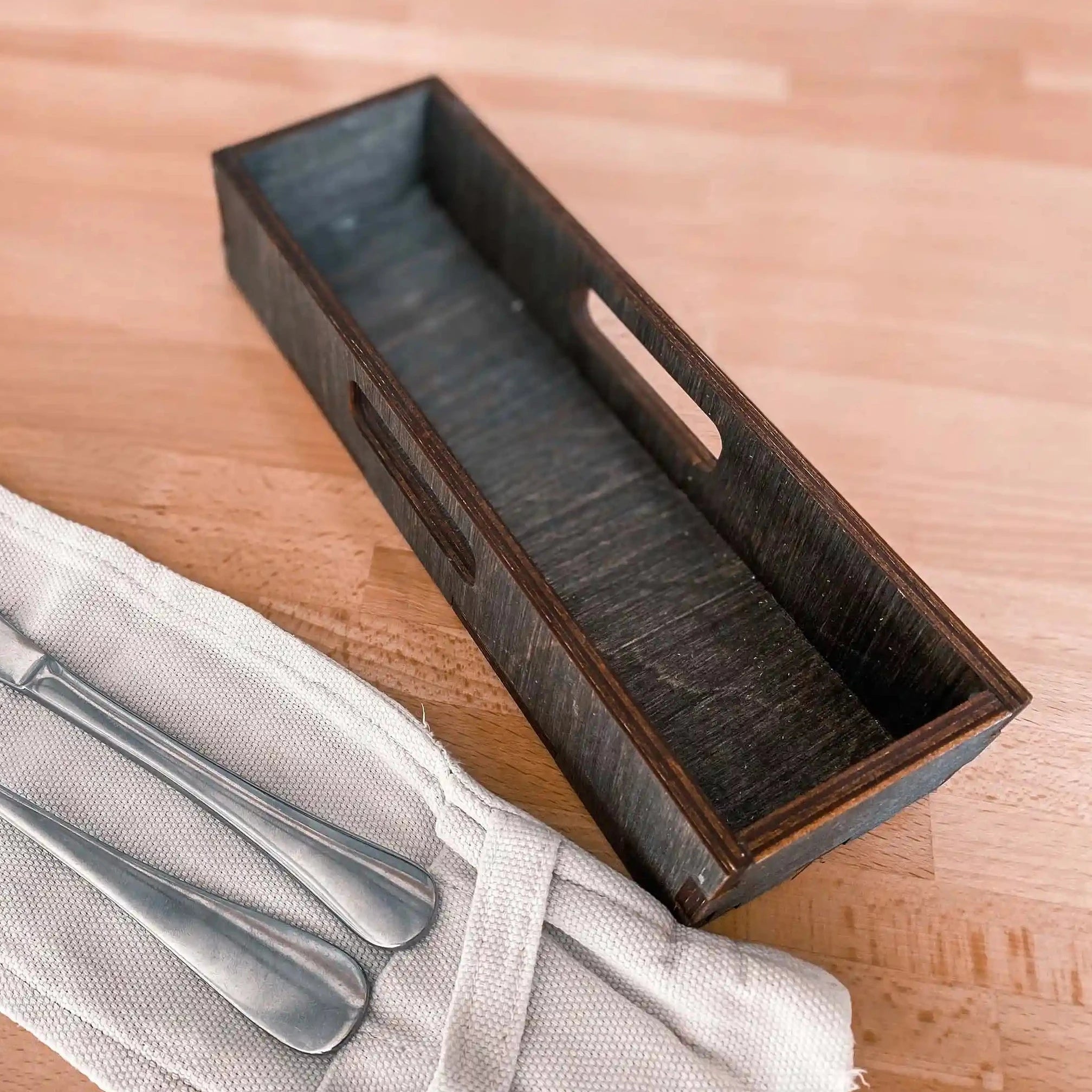 Wooden Cutlery Holder (CHW01) - inkohoreca - shop